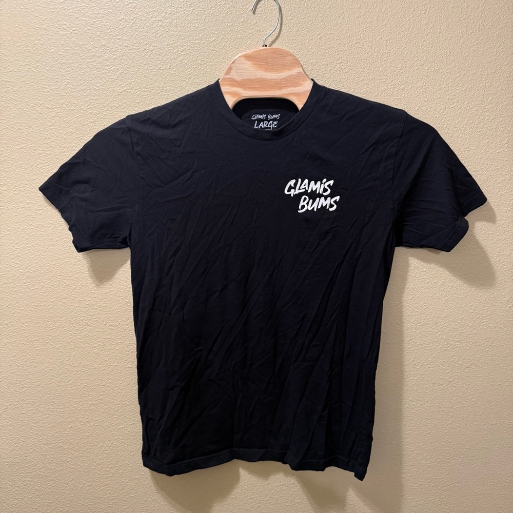 Men’s Large Glamis Bums 100% Cotton Black White Short Sleeve T-shirt